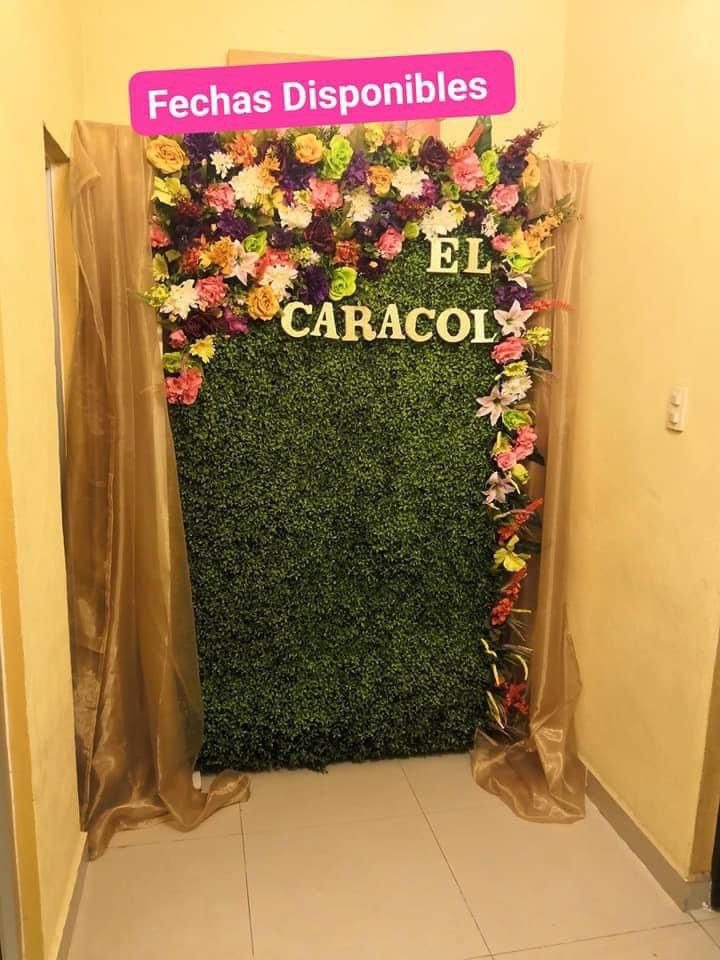 Contamos con un Marco Floral en el Salon el Caracol 