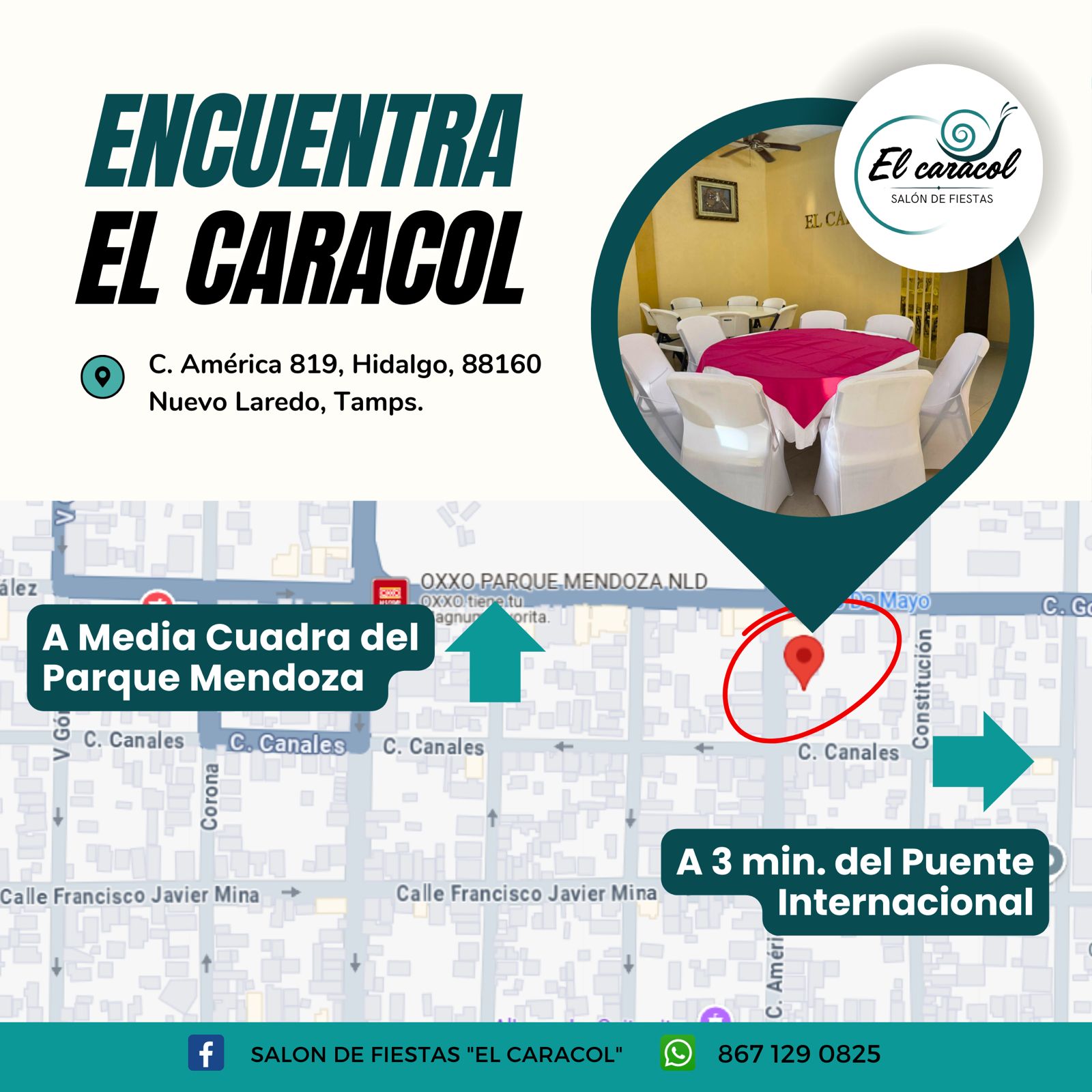 Imagen de Ubicacion del Salon el Caracol 